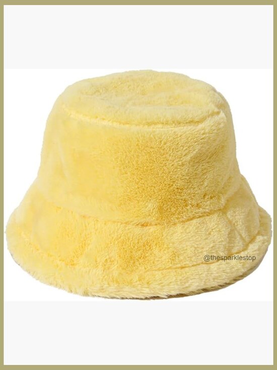 Faux Fur Bucket Hat, Adjustable Fisherman Cap for Winter Warmth main image 5